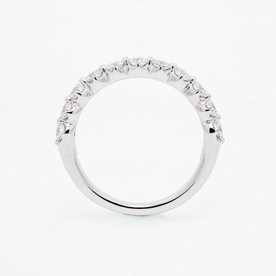 14K White Gold .75ctw Single Prong Diamond Band