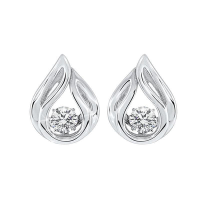 Sterling Silver Rhythm of Love Dangle Style Earrings