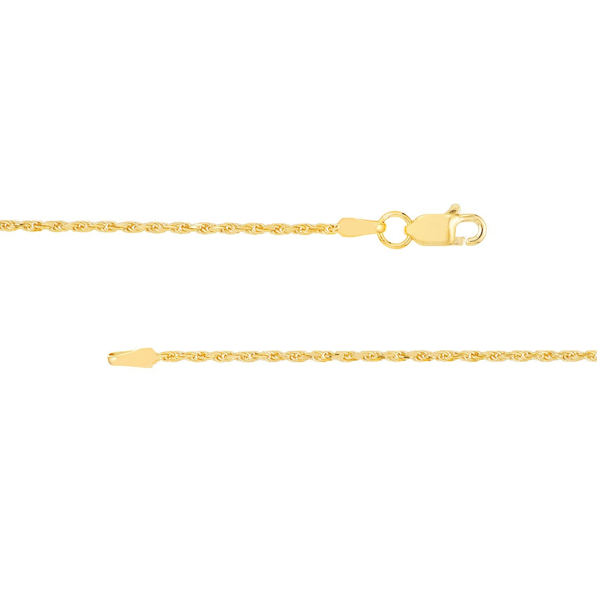 14K Yellow Gold 1.05mm 20" Rope Chain