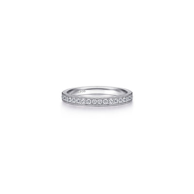 Gabriel 14K White Gold 0.25ctw Diamond Wedding Band