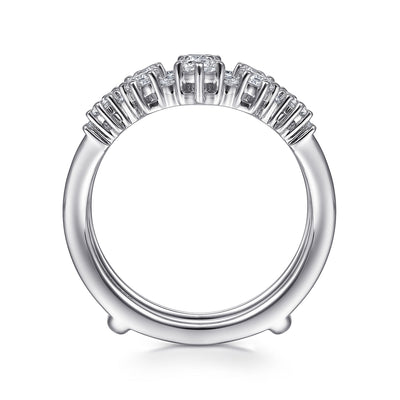 Gabriel 14K White Gold .80ctw Diamond Ring Guard