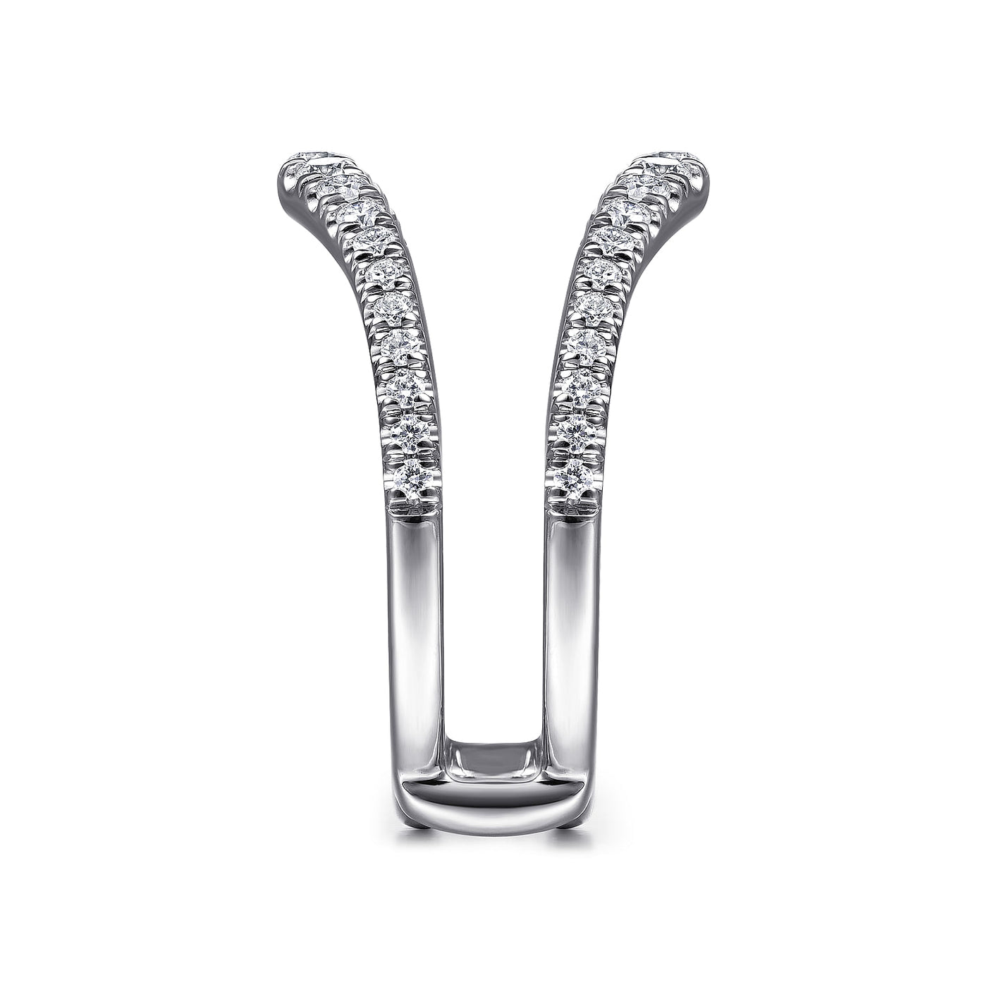 Gabriel 14K White Gold 0.50ctw Diamond Ring Guard