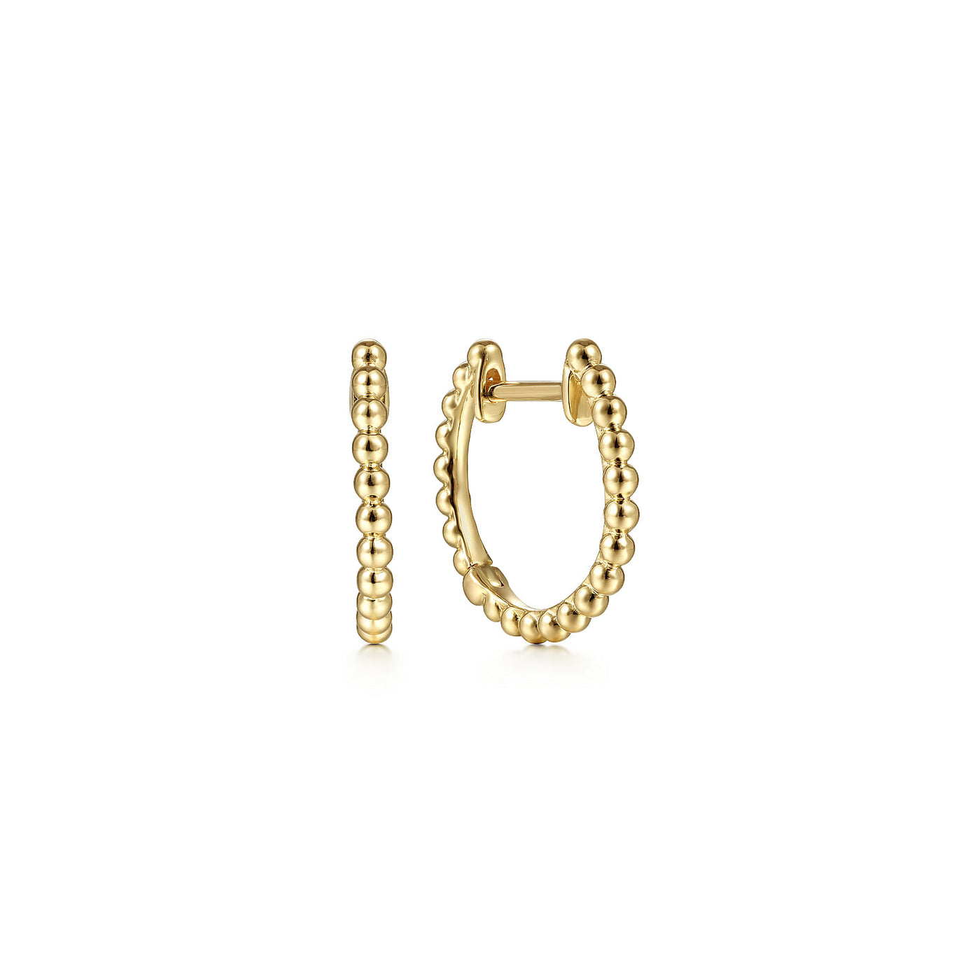 Gabriel 14K Yellow Gold 14 x 12.9 Bujukan Huggie Style Earrings