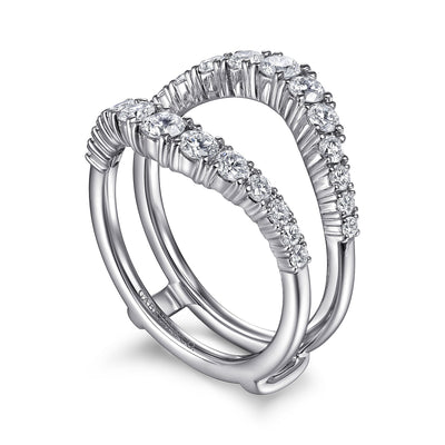 Gabriel 14K White Gold 0.96ctw Diamond Ring Guard