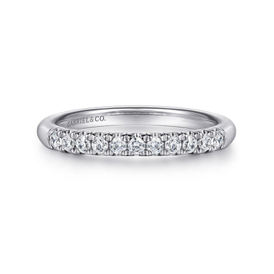 Gabriel 14K White Gold 0.24ctw Stackable Diamond Band