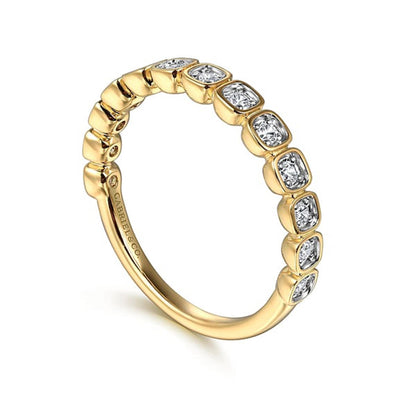 Gabriel 14K Yellow Gold 0.20ctw Stackable Diamond Fashion Ring