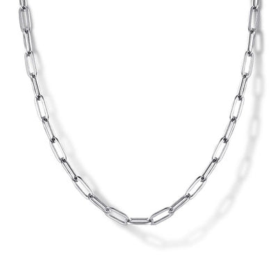 Gabriel Sterling Silver 2.32mm 24" Paper Clip Chain