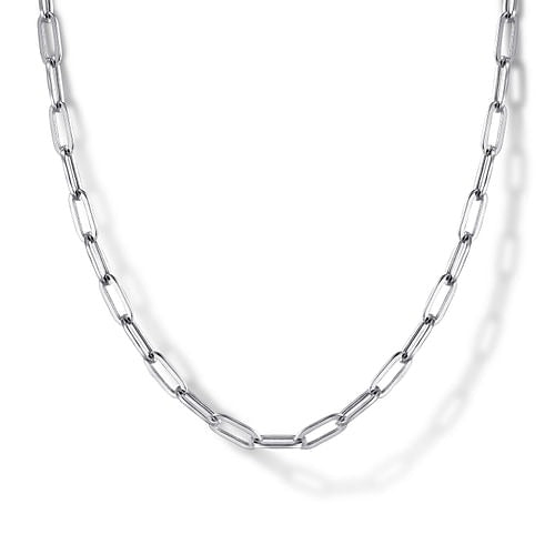 Gabriel Sterling Silver 2.23mm 24" Paper Clip Chain