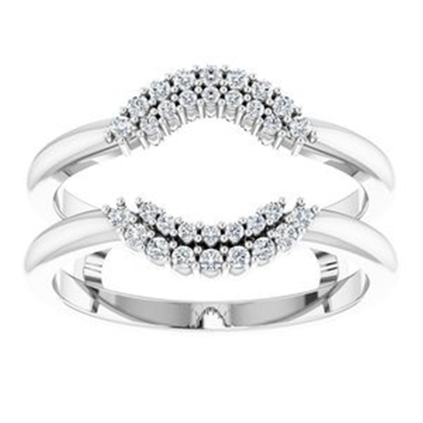 Ever & Ever 14K White Gold .20ctw Diamond Ring Guard