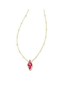 Gold Tone Necklace Featuring Raspberry Illusion by Kendra Scott