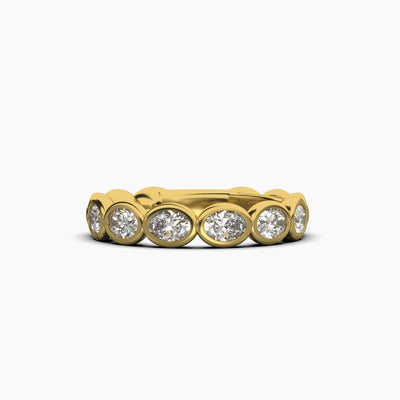 Ava Couture 14K Yellow Gold 0.90ctw Diamond Wedding Band