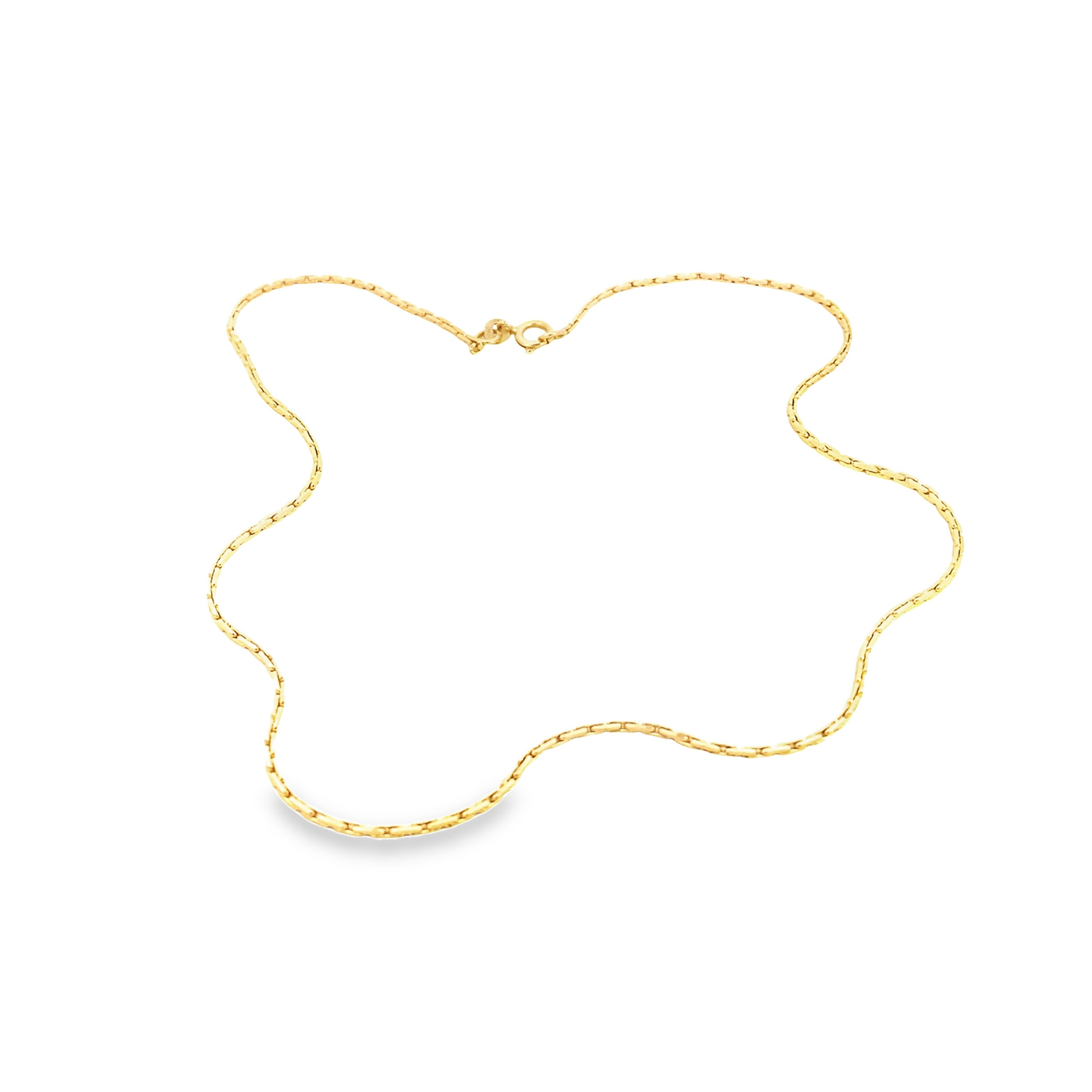 Estate 14K Yellow Gold 1.3mm 17" Cable Ingot Chain