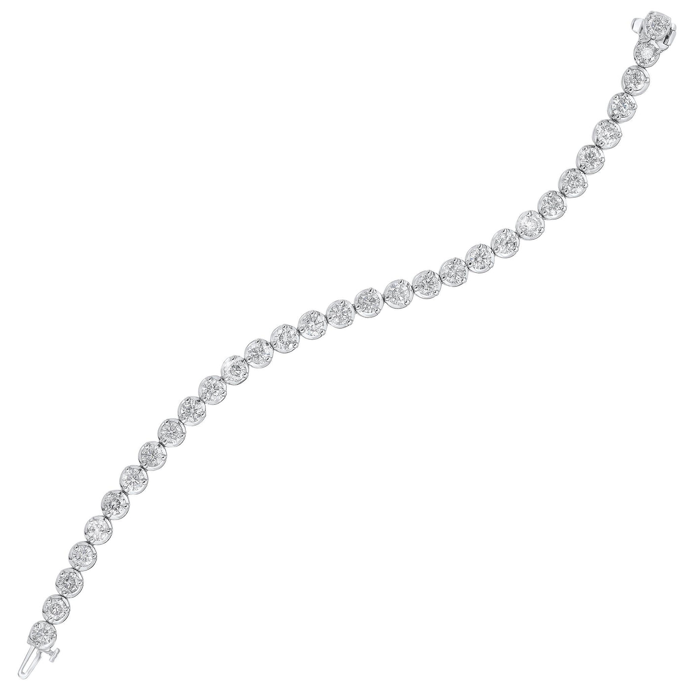 14K White Gold 3.00ctw Tennis Style Diamond Bracelet