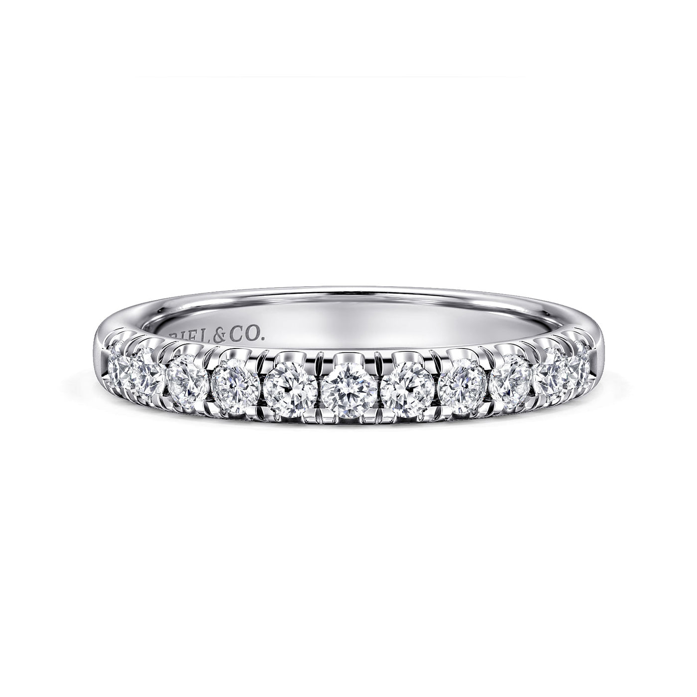 Gabriel 14K White Gold 0.476ctw Stackable Diamond Band