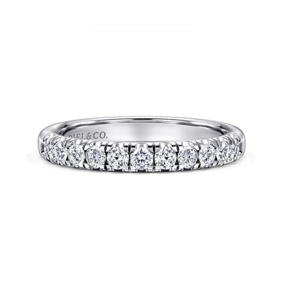 Gabriel 14K White Gold 0.476ctw Stackable Diamond Band