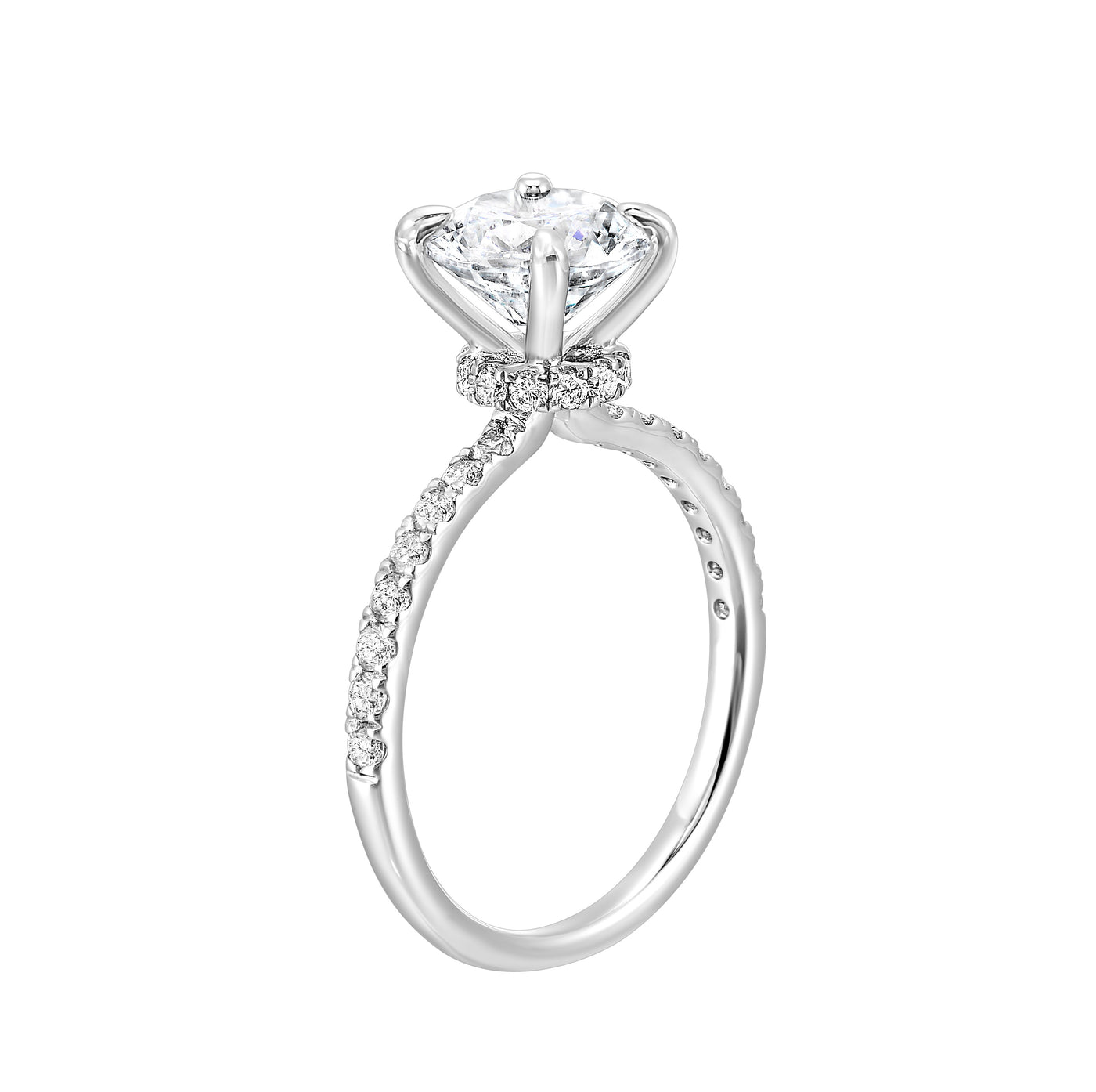 14K White Gold 1.05ctw 4 Prong Lab Grown Diamond Engagement Ring