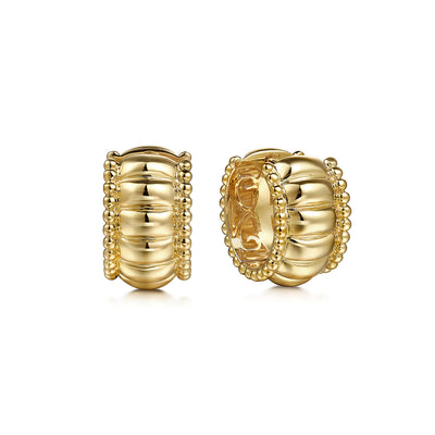 Gabriel 14K Yellow Gold Bujukan Huggie Style Earrings