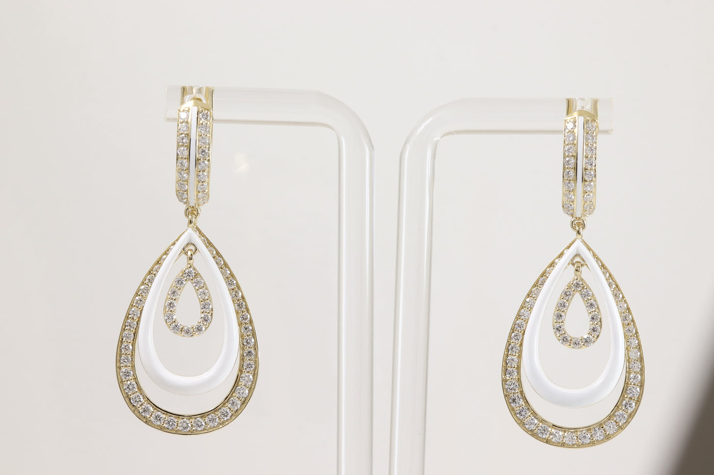 14K Yellow Gold 2.05ctw Drop Style Lab Grown Diamond Earrings