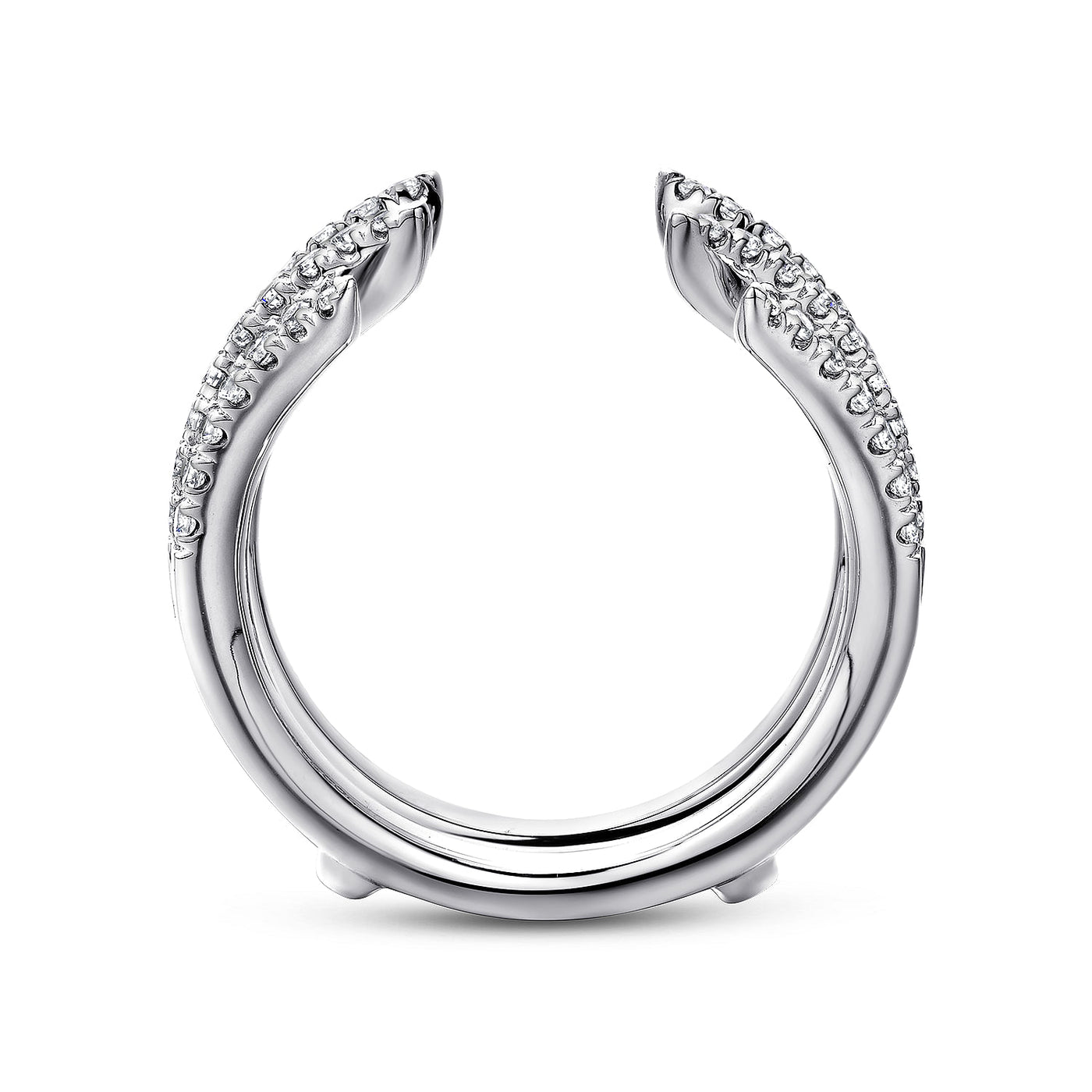 Gabriel 14K White Gold .50ctw Diamond Ring Guard