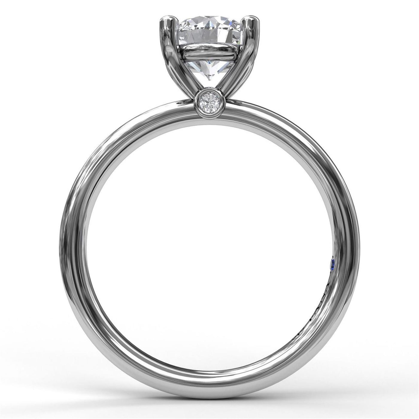 Fana 14K White Gold .03ctw 4 Prong Style Diamond Semi-Mount Engagement Ring