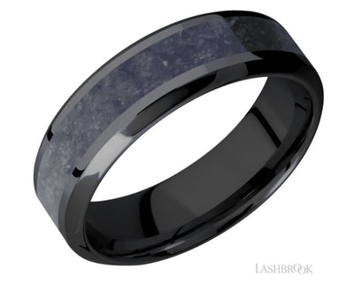 Lashbrook 7mm Black Zirconium Wedding Band