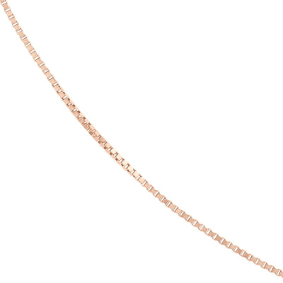 14K Rose Gold 0.64mm 20" Box Chain