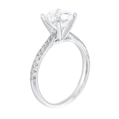 14K White Gold 1.28ctw 4 Prong Lab Grown Diamond Engagement Ring