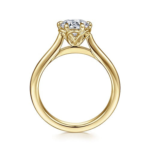 Gabriel 14K Yellow Gold 6 Prong Style Diamond Semi-Mount Engagement Ring