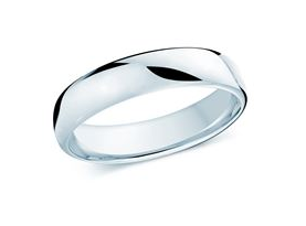 Malo Platinum 5mm Domed Wedding Band