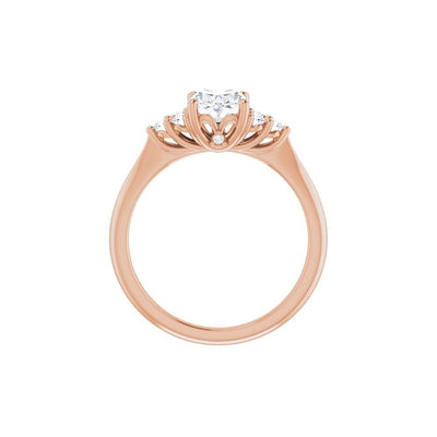 Ever & Ever 14K Rose Gold .20ctw 4 Prong Style Diamond Semi-Mount Engagement Ring