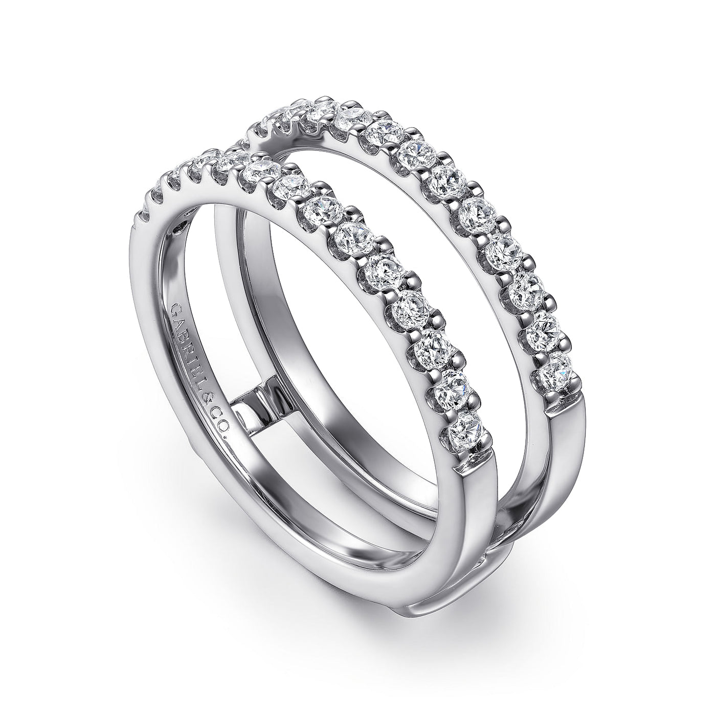 Gabriel 14K White Gold 0.50ctw Diamond Ring Guard