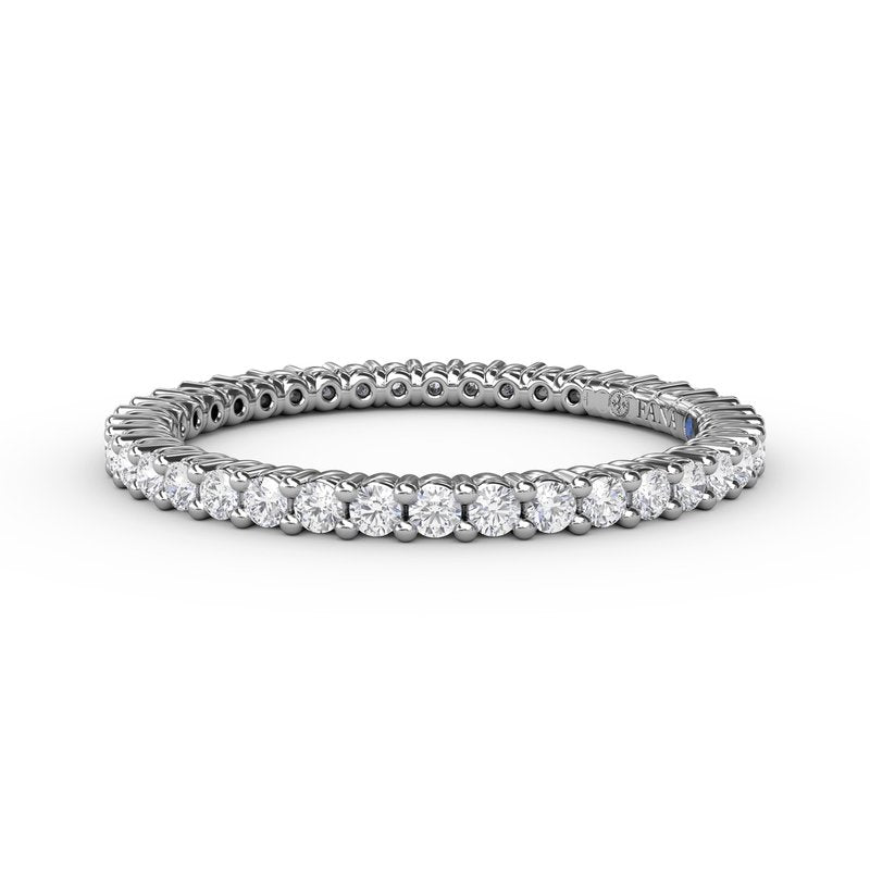 14K White Gold 0.50ctw Diamond Eternity Band 
Featuring a Polished Finish