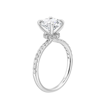 14K White Gold 1.00ctw 4 Prong Lab Grown Diamond Engagement Ring