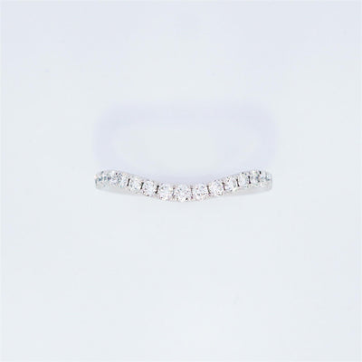 14K White Gold .40ctw Contoured Diamond Band