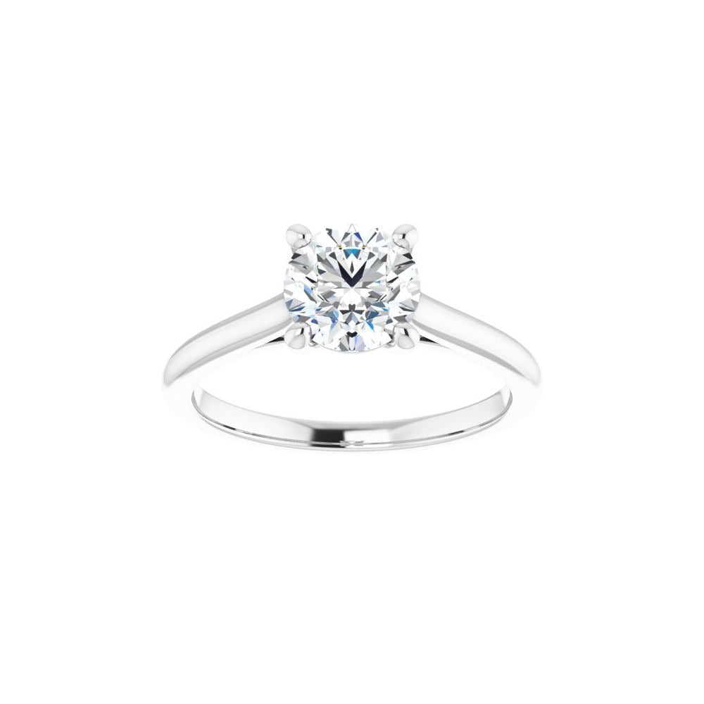 Ever & Ever 14K White Gold 4 Prong Style Diamond Semi-Mount Engagement Ring