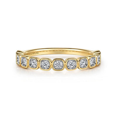 Gabriel 14K Yellow Gold 0.20ctw Stackable Diamond Fashion Ring