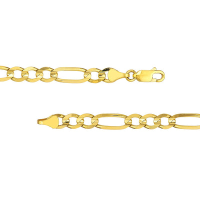 10K Yellow Gold 5.6mm 22" Figaro Chain