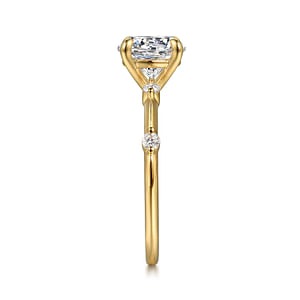 Gabriel - Starlight Collection 14K Yellow Gold 0.11ctw 4 Prong Style Diamond Semi-Mount Engagement Ring