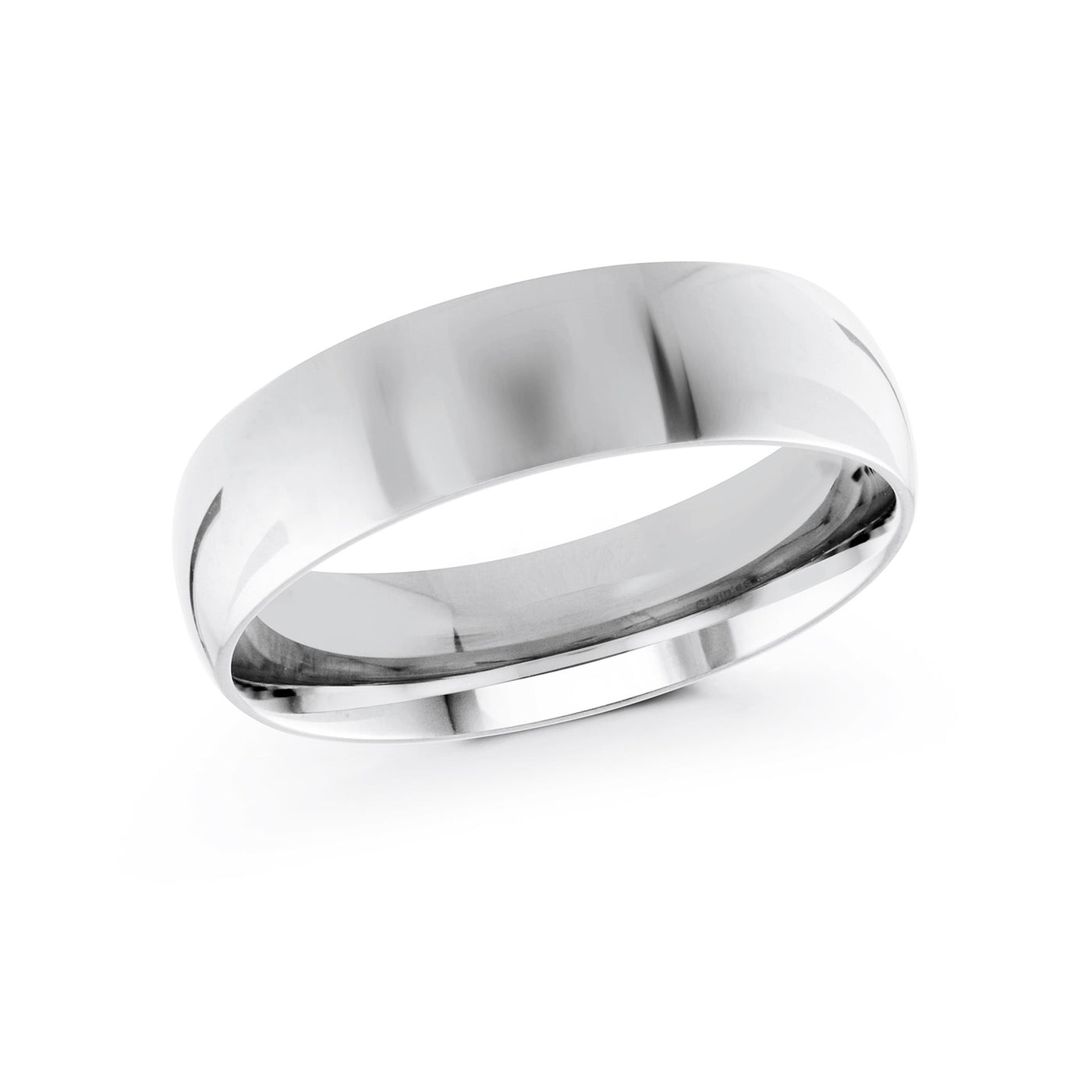 Malo 14K White Gold 6mm Domed Wedding Band