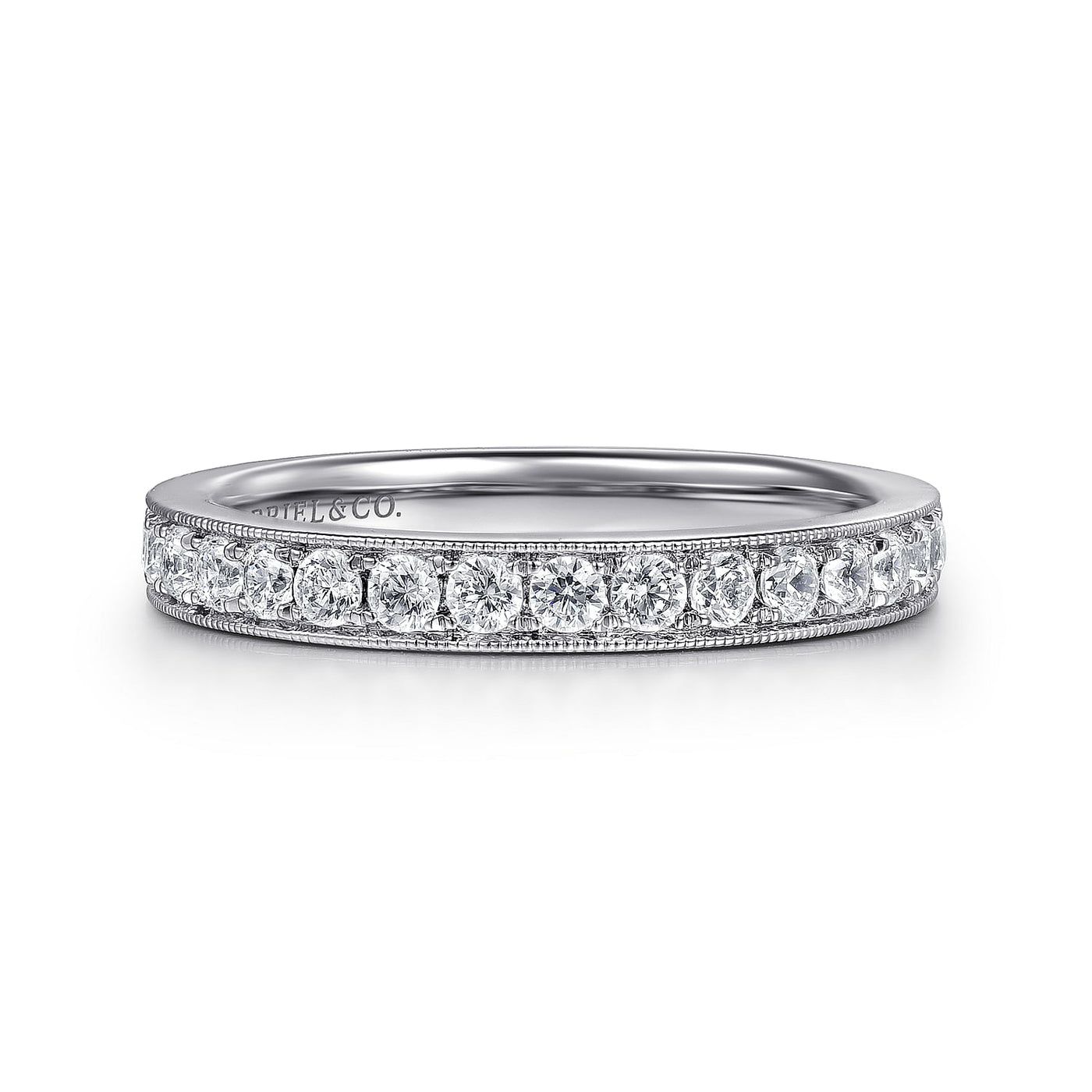 Gabriel 14K White Gold 0.50ctw Diamond Wedding Band