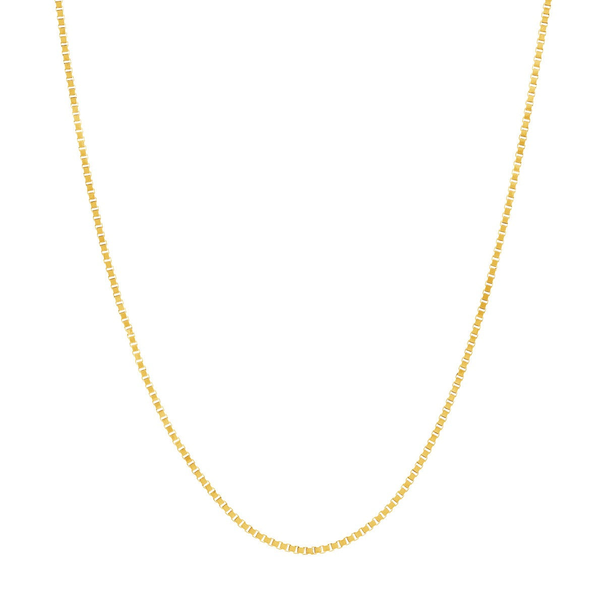 14K Yellow Gold .8mm 20" Box Chain