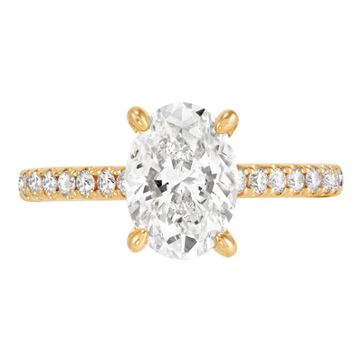 Armadani 14K Yellow Gold 2.41ctw 4 Prong Lab Grown Diamond Engagement Ring