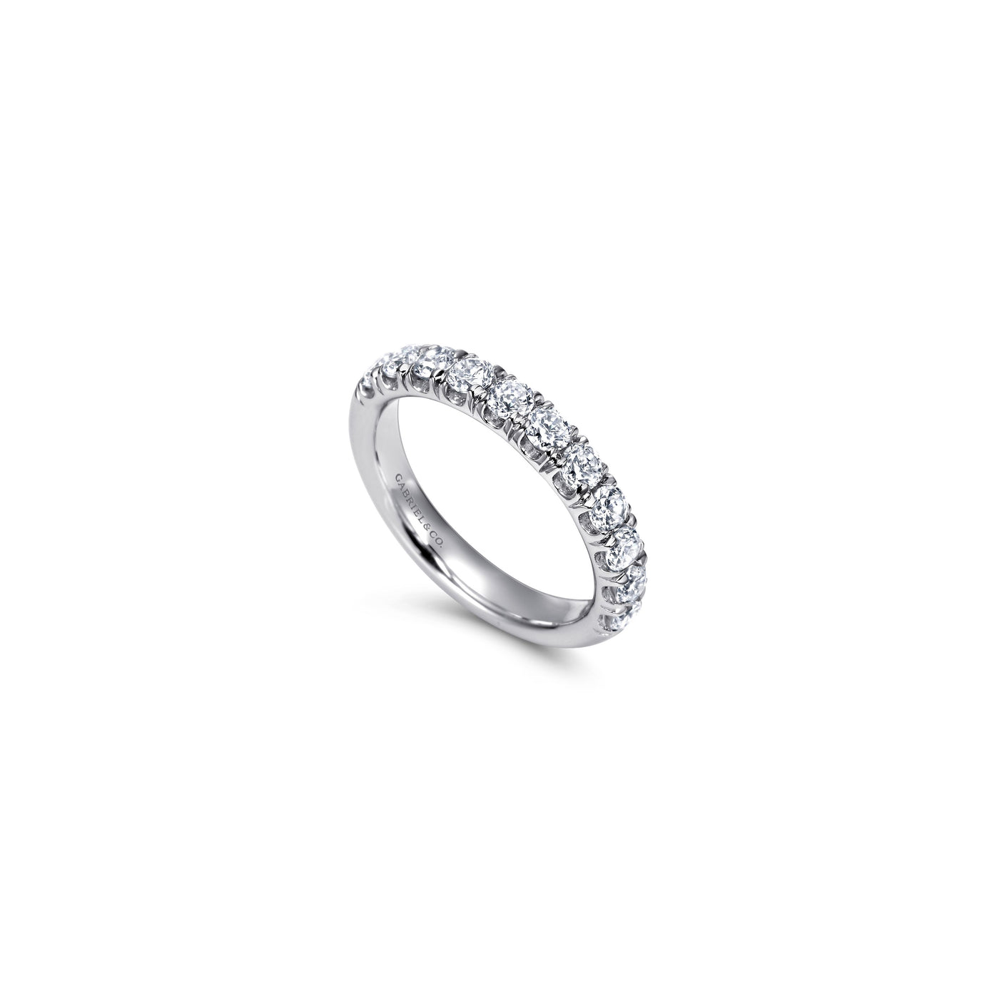 Gabriel 14K White Gold 1.00ctw Diamond Wedding Band