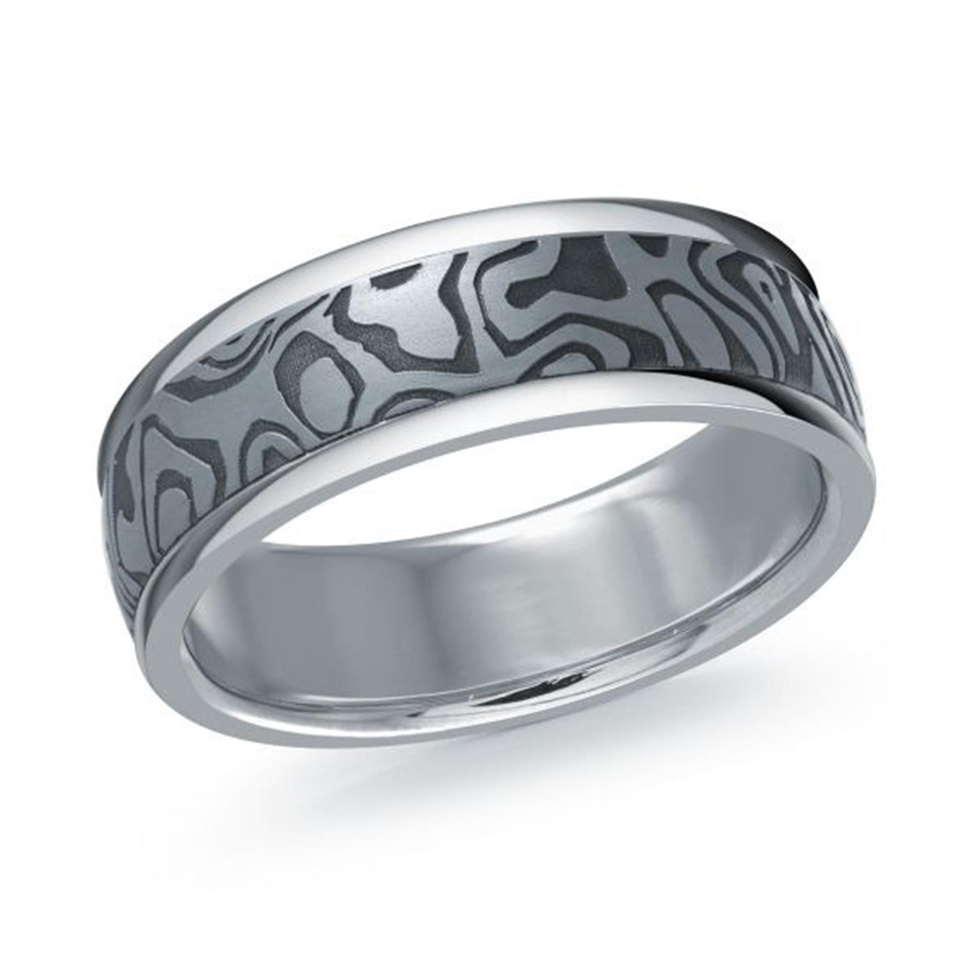 Malo 7mm Tantalum and 14K White Gold Wedding Band