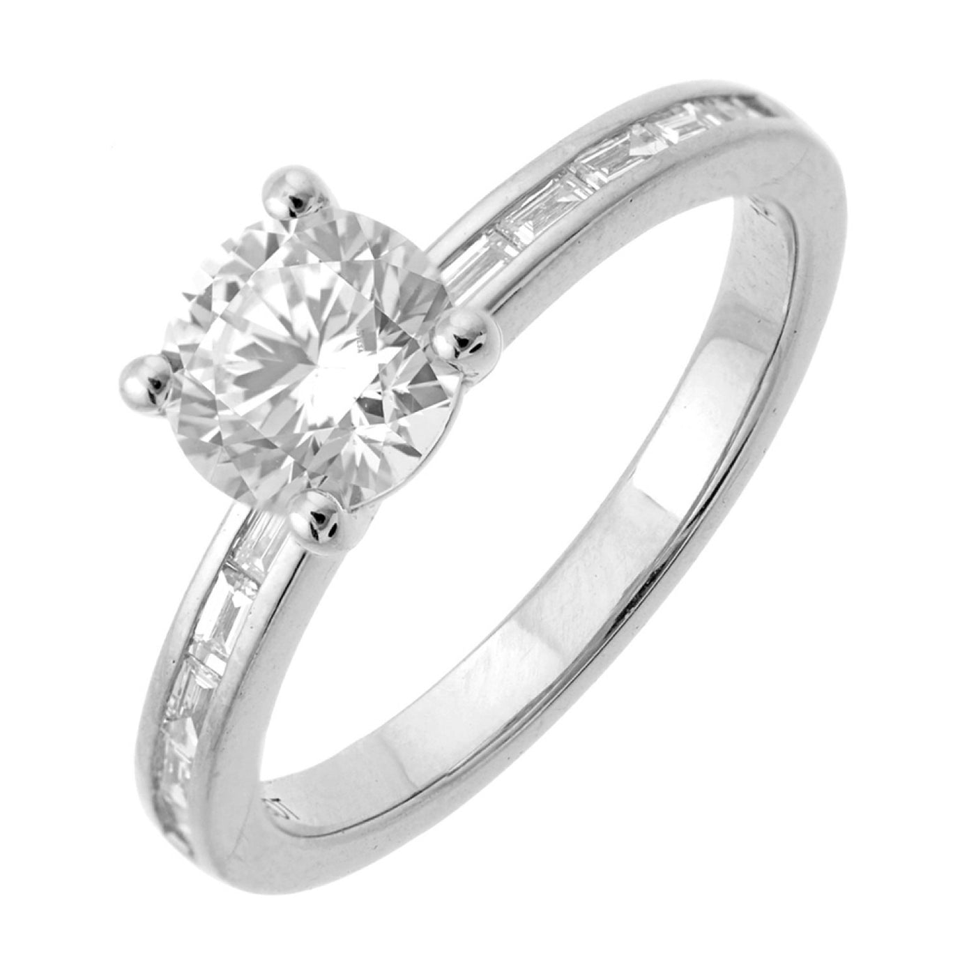 14K White Gold 0.20ctw 4 Prong Style Diamond Semi-Mount Engagement Ring
