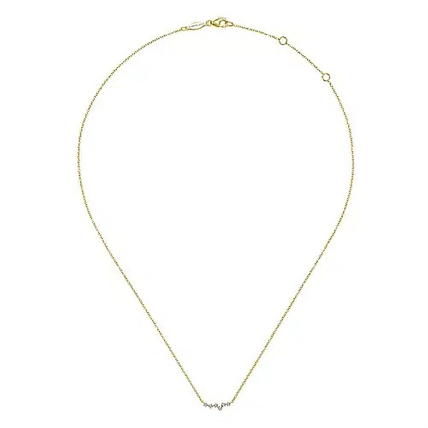 Gabriel 14K Yellow Gold .09ctw Celestial Style Necklace