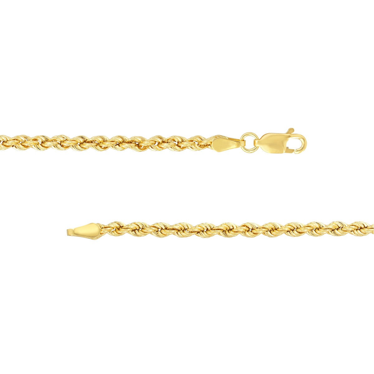 10K Yellow Gold 3mm 20" Rope Chain