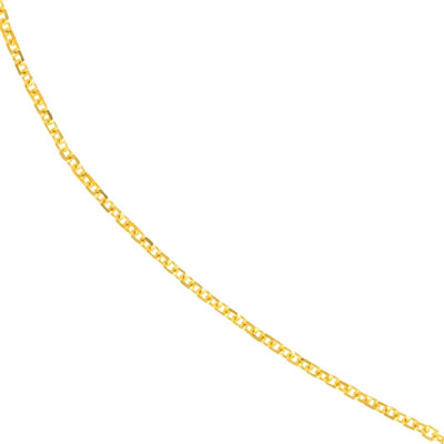 14K Yellow Gold 1.1mm 22" Adjustable Cable Link Chain