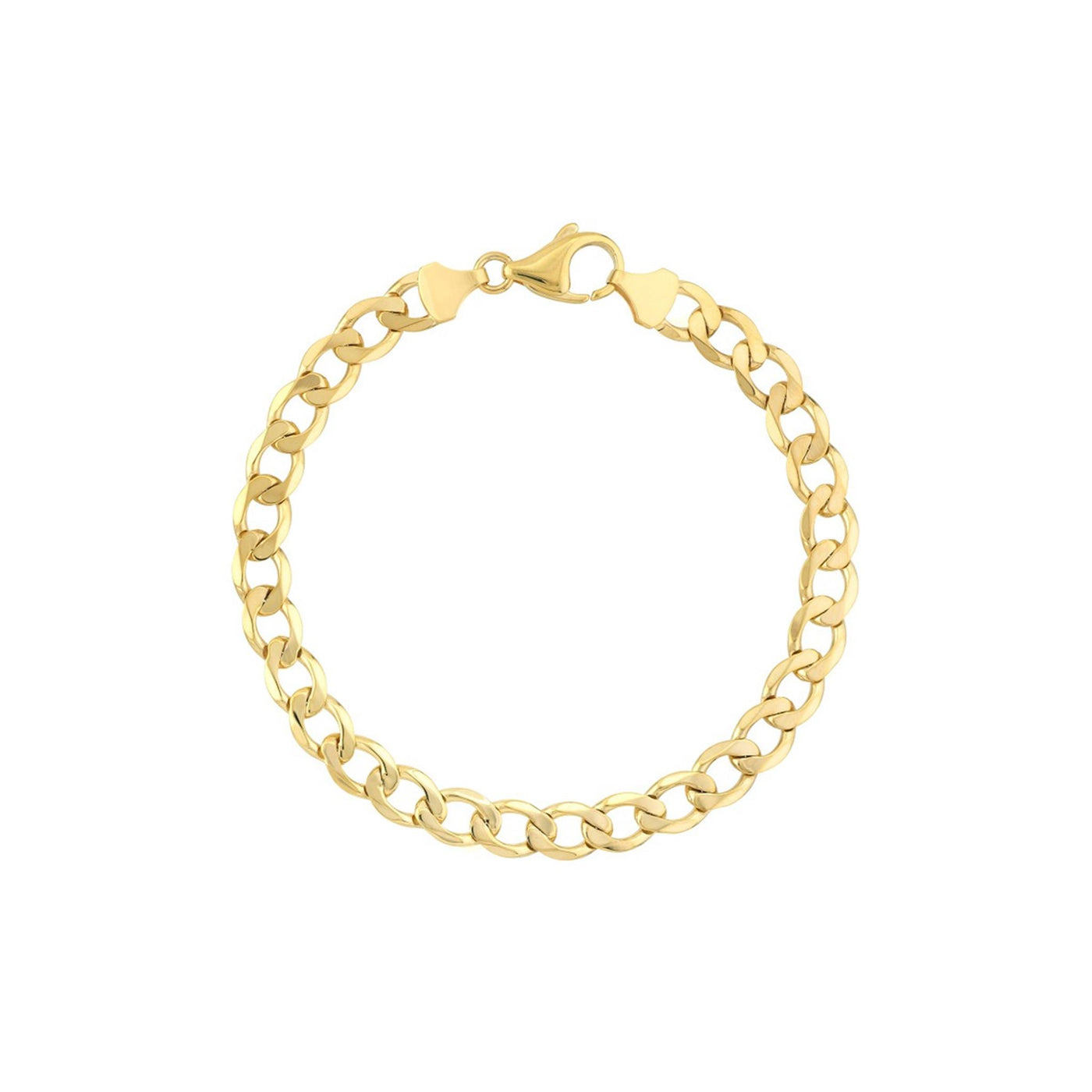 10K Yellow Gold 9" Solid  Curb Chain