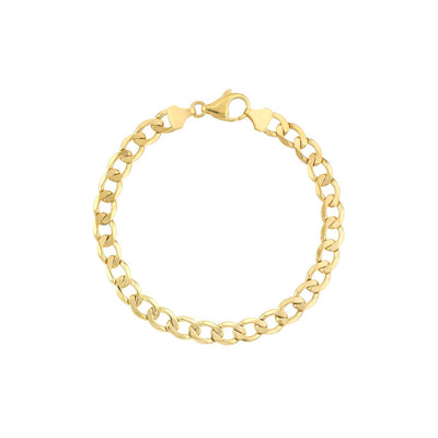 10K Yellow Gold 9" Solid  Curb Chain